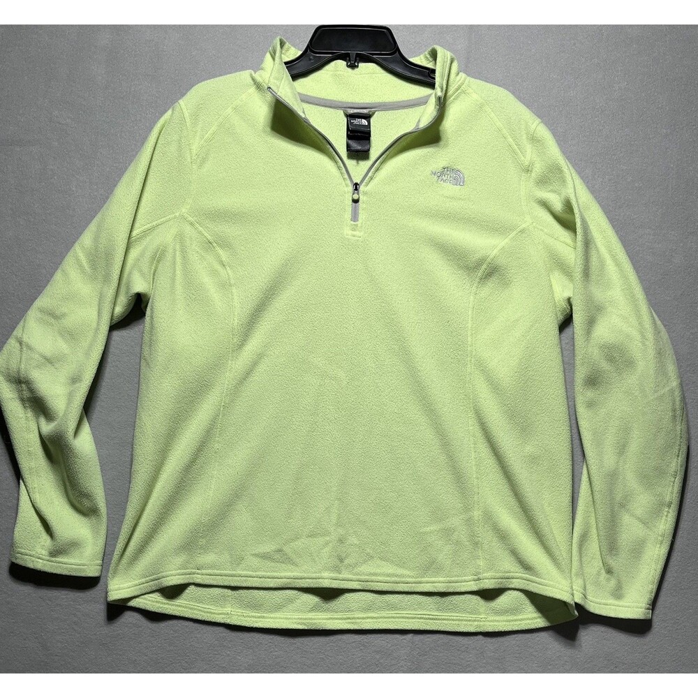 The North Face Women’s XXL Lime Green Fleece 1/4 Zip Pullover Long Sleeve